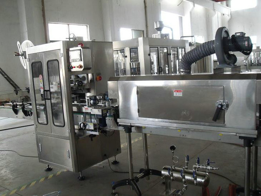 Máquina de etiquetas plástica da garrafa, máquina de embalagem do filme de psiquiatra para a planta da bebida